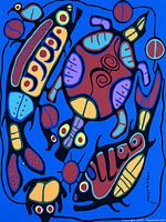 Full front view of the silkscreen showing composition and color palette