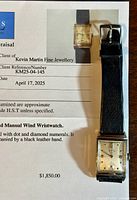 Watch and appraisal summary page showing client reference and partial image of watch