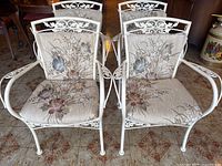 Front view of all four chairs arranged in two rows.