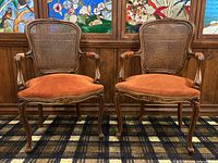Front view of two matching chairs side by side