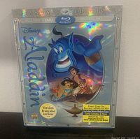Front cover of the Aladdin Diamond Edition Blu-ray DVD Digital HD combo showing main characters and edition details