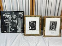 Three framed Grapes of Wrath photographs including one large and two smaller frames displayed together