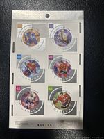 Sheet of six limited edition Canadian NHL Stars postage stamps on black background
