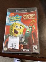 Front cover of Nintendo GameCube SpongeBob SquarePants Creature from the Krusty Krab game case showing artwork and branding.