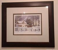 Front view of framed print