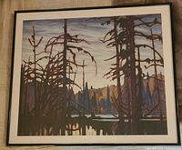 Front view of framed print showing full artwork, mat and frame