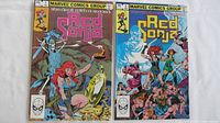 Two Red Sonja comic books, issues #1 and #2 from 1983, showing colorful cover art of Red Sonja in battle scenes with swords and enemies.