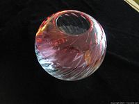 top angled view showing overall shape and swirl pattern