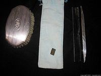 Hair brush, pouch, comb overview