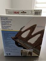 Photo of front of box showing product branding EasyHeat, model ADKS, and purpose as roof & gutter de-icing kit.