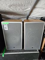 Front view of both speakers side by side