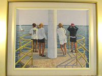 Full front view of framed painting showing entire image and frame