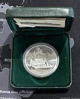 1999 Canadian silver proof coin in green velvet case with certificate.