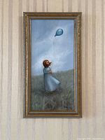 Full view of the framed oil painting showing overall composition and frame condition.