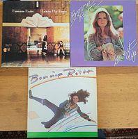 Front covers of the three Bonnie Raitt vinyl albums showing each artwork and title clearly.