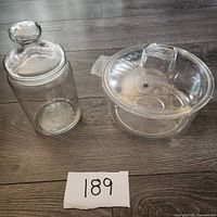 Candy jar and microwave dish together