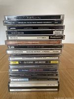 Stack of 17 Jazz & Blues music CD cases with visible artist and album names