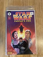Star Wars Empire's End #1 comic book featuring Leia, Luke, Han Solo on cover
