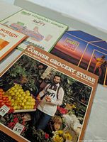 Five Raffi records including Singable Songs for the Very Young, More Singable Songs, The Corner Grocery Store, Raffi's Rise and Shine, and another volume of Singable Songs.