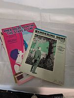 Two vintage sheet music covers showing 'When You're Counting the Stars Alone' and 'Wandering Home'