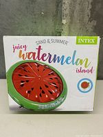 Front box showing the watermelon float image and branding