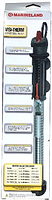 Clear front of the packaged Marineland Visi-Therm submersible heater showing the product, heater with temperature gauge and controls.