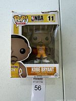 Front view of boxed Funko Pop! Kobe Bryant figure in Lakers uniform number 24
