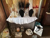 overview of lot on table and floor