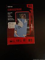 Front of Börne Crossfade 8GB MP3 player box showing capacity and torn label