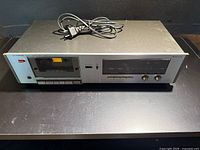 Full view of Luxman K-205 cassette deck top and front