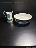 Creamer and bowl full view