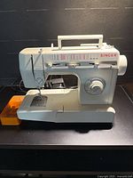 Full view of Singer sewing machine front