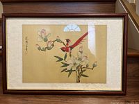Full framed artwork showing two birds on magnolia branch.