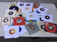 Table view showing all 30 records and varied label sleeves