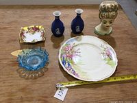 Group shot of all six items on table