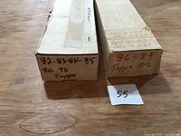 Two labelled long boxes showing date ranges 82-85 and 86-87