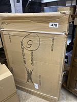 Image of the original packaging box showing the product is a Regency Omelette Station, labeled with model 4240MS2844, quantity 1 piece, Made in China.