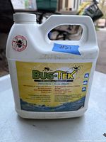 Front view of Bug-Tek 2L jug showing label and handle.