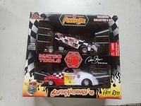 Full view of Matco Tools Super Nationals '98 Hot Rod and Funny Car diecast set in original collector's box, showing both diecast cars and collector packaging details.