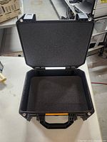 Open view showing foam interior of protective case