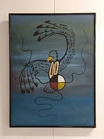 Full view of framed painting