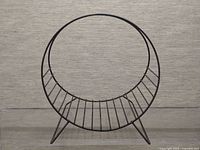 full view circular iron holder on stand