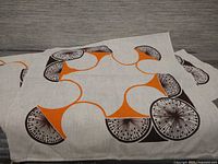Single placemat hung flat showing full design