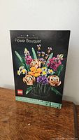 Front of LEGO Botanical Collection Flower Bouquet box showing colorful flower bouquet image and set details.