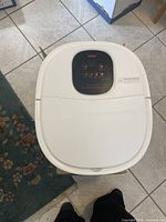 Top view of Gasky electric foot spa with control panel.