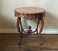 Full front view of side table