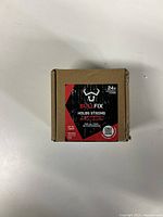 Front of box showing Bullfix brand, product type, quantity of 24, and holding strength details.