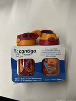 Front of Contigo Aubrey 2-pack box showing two colorful water bottles and design