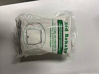 Single pack of Med Rehabs postpartum incontinence underwear sealed in original packaging, showing label and size.