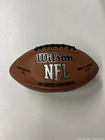 Front view of Wilson NFL Official football with branding and model number visible